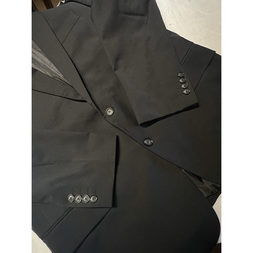 Stafford 44-46R Basic Black Classic Blazer Sport Suit Jacket Separate - Picture 8 of 16